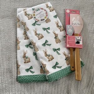 Spring time bunny kitchen towel and spatula set.